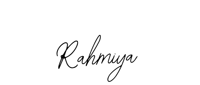 Design your own signature with our free online signature maker. With this signature software, you can create a handwritten (Bearetta-2O07w) signature for name Rahmiya. Rahmiya signature style 12 images and pictures png