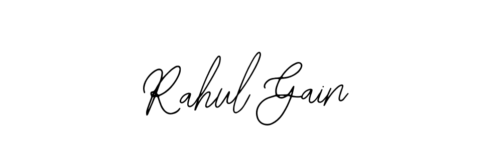 How to make Rahul Gain name signature. Use Bearetta-2O07w style for creating short signs online. This is the latest handwritten sign. Rahul Gain signature style 12 images and pictures png