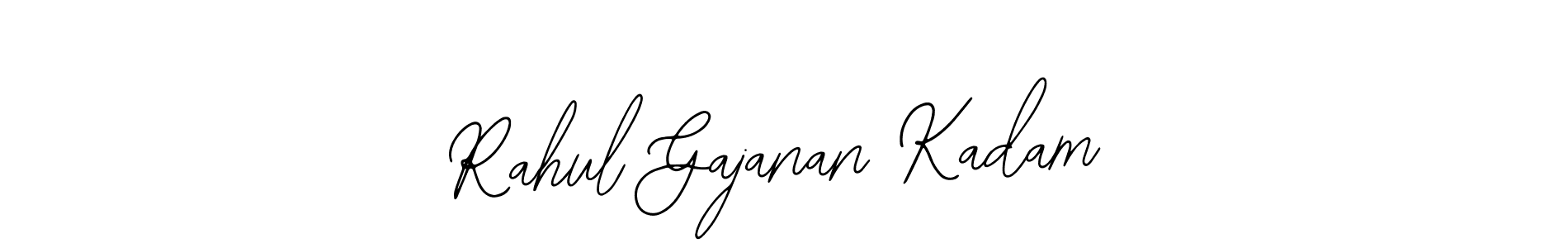 You should practise on your own different ways (Bearetta-2O07w) to write your name (Rahul Gajanan Kadam) in signature. don't let someone else do it for you. Rahul Gajanan Kadam signature style 12 images and pictures png