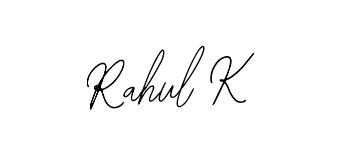 Use a signature maker to create a handwritten signature online. With this signature software, you can design (Bearetta-2O07w) your own signature for name Rahul K. Rahul K signature style 12 images and pictures png