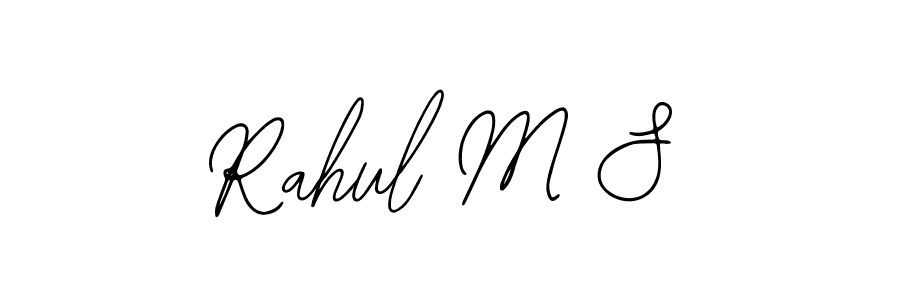 Use a signature maker to create a handwritten signature online. With this signature software, you can design (Bearetta-2O07w) your own signature for name Rahul M S. Rahul M S signature style 12 images and pictures png