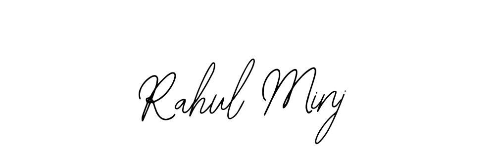 Also You can easily find your signature by using the search form. We will create Rahul Minj name handwritten signature images for you free of cost using Bearetta-2O07w sign style. Rahul Minj signature style 12 images and pictures png