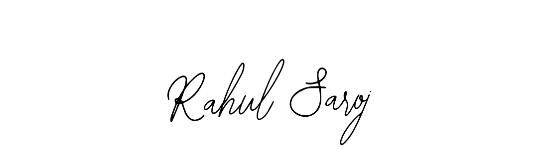 You should practise on your own different ways (Bearetta-2O07w) to write your name (Rahul Saroj) in signature. don't let someone else do it for you. Rahul Saroj signature style 12 images and pictures png