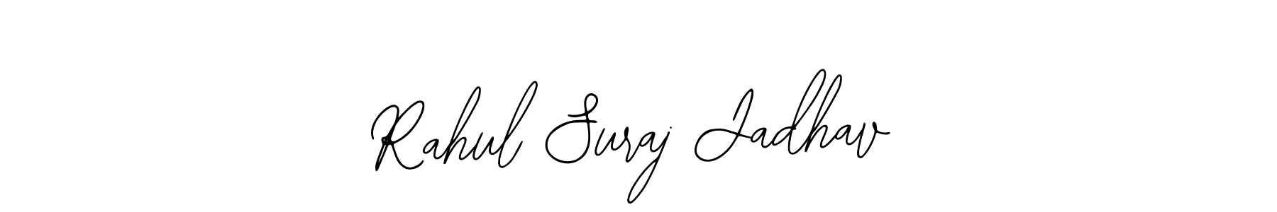 The best way (Bearetta-2O07w) to make a short signature is to pick only two or three words in your name. The name Rahul Suraj Jadhav include a total of six letters. For converting this name. Rahul Suraj Jadhav signature style 12 images and pictures png