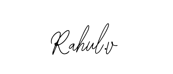 How to make Rahul.v name signature. Use Bearetta-2O07w style for creating short signs online. This is the latest handwritten sign. Rahul.v signature style 12 images and pictures png