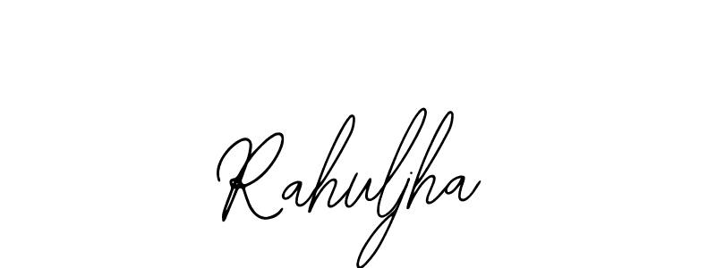 Use a signature maker to create a handwritten signature online. With this signature software, you can design (Bearetta-2O07w) your own signature for name Rahuljha. Rahuljha signature style 12 images and pictures png