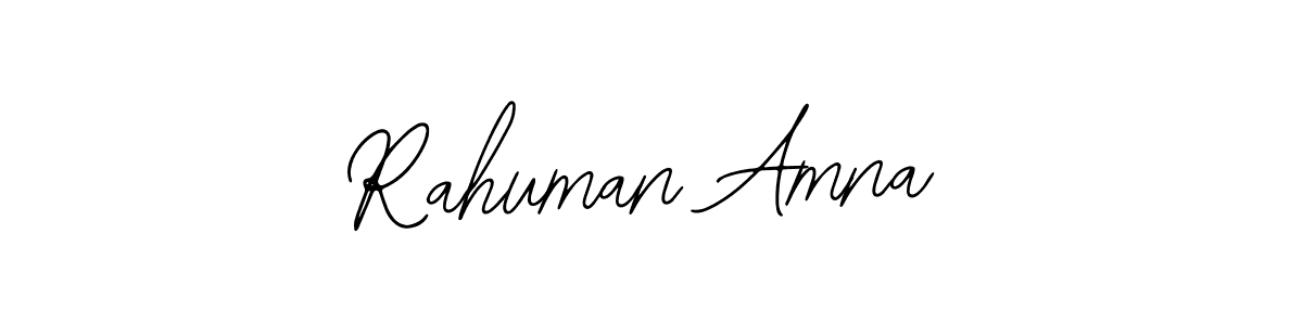 The best way (Bearetta-2O07w) to make a short signature is to pick only two or three words in your name. The name Rahuman Amna include a total of six letters. For converting this name. Rahuman Amna signature style 12 images and pictures png