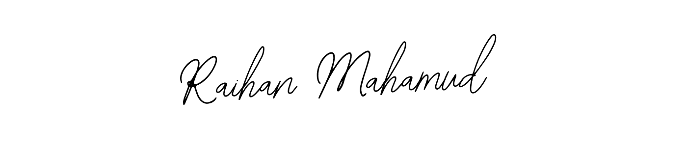 if you are searching for the best signature style for your name Raihan Mahamud. so please give up your signature search. here we have designed multiple signature styles  using Bearetta-2O07w. Raihan Mahamud signature style 12 images and pictures png