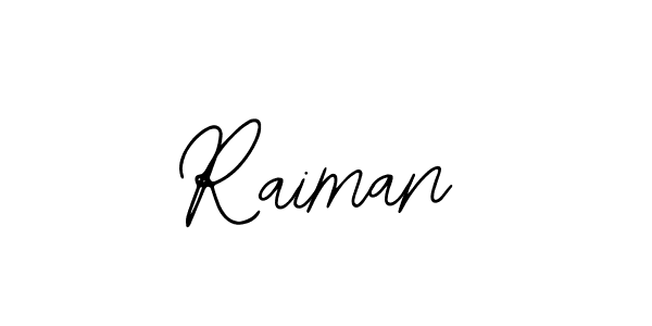 Design your own signature with our free online signature maker. With this signature software, you can create a handwritten (Bearetta-2O07w) signature for name Raiman. Raiman signature style 12 images and pictures png