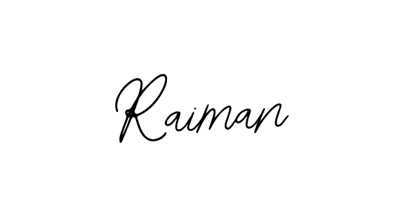 Design your own signature with our free online signature maker. With this signature software, you can create a handwritten (Bearetta-2O07w) signature for name Raiman. Raiman signature style 12 images and pictures png