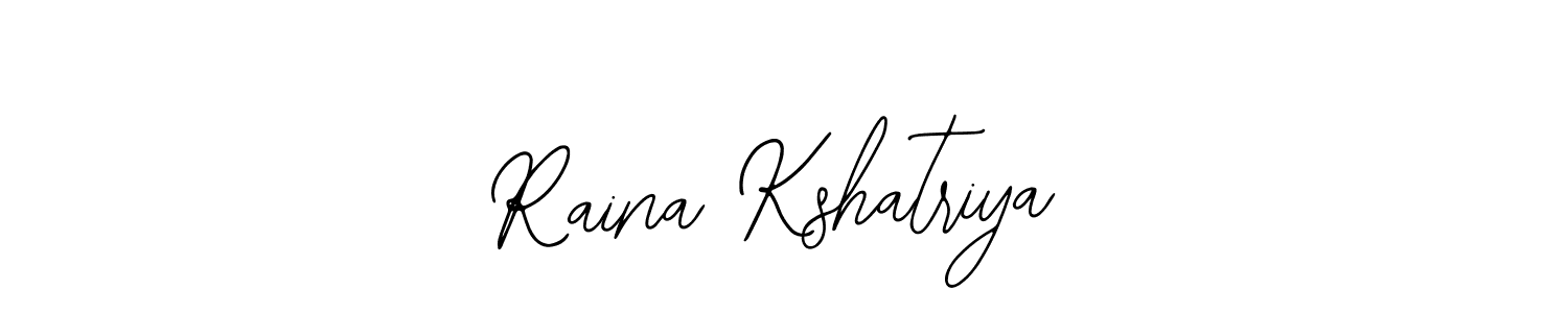 How to make Raina Kshatriya name signature. Use Bearetta-2O07w style for creating short signs online. This is the latest handwritten sign. Raina Kshatriya signature style 12 images and pictures png