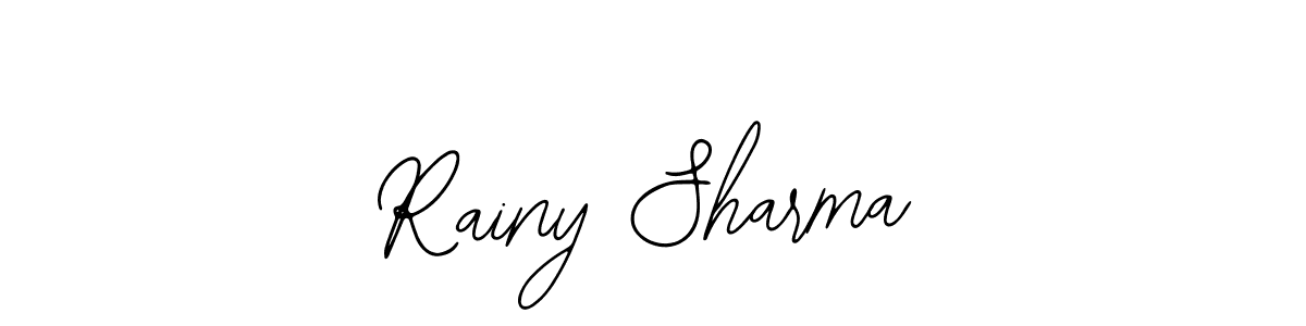 The best way (Bearetta-2O07w) to make a short signature is to pick only two or three words in your name. The name Rainy Sharma include a total of six letters. For converting this name. Rainy Sharma signature style 12 images and pictures png