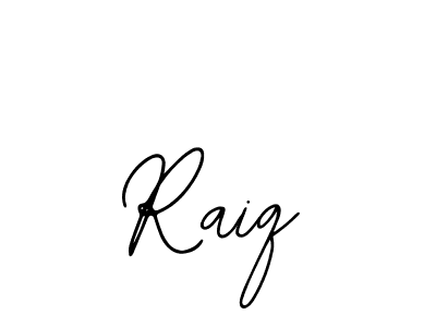 The best way (Bearetta-2O07w) to make a short signature is to pick only two or three words in your name. The name Raiq include a total of six letters. For converting this name. Raiq signature style 12 images and pictures png