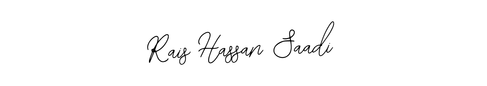 if you are searching for the best signature style for your name Rais Hassan Saadi. so please give up your signature search. here we have designed multiple signature styles  using Bearetta-2O07w. Rais Hassan Saadi signature style 12 images and pictures png