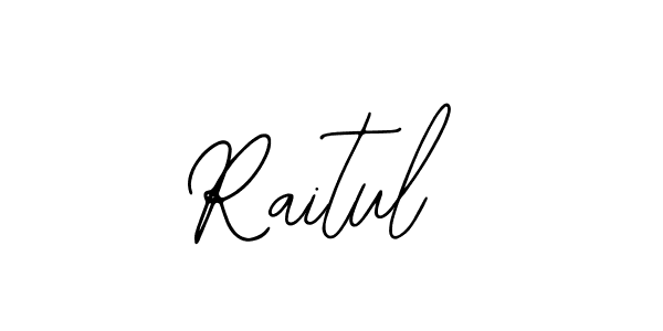 How to make Raitul name signature. Use Bearetta-2O07w style for creating short signs online. This is the latest handwritten sign. Raitul signature style 12 images and pictures png