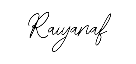 Bearetta-2O07w is a professional signature style that is perfect for those who want to add a touch of class to their signature. Get Raiyanaf name fancy signature for free. Raiyanaf signature style 12 images and pictures png