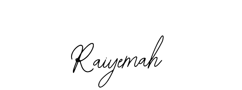 How to make Raiyemah name signature. Use Bearetta-2O07w style for creating short signs online. This is the latest handwritten sign. Raiyemah signature style 12 images and pictures png