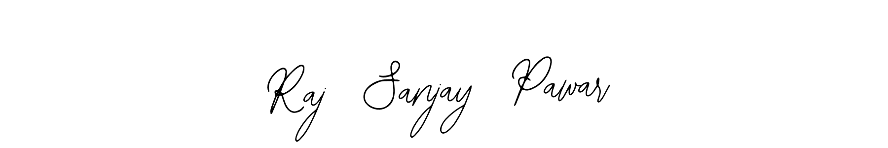 The best way (Bearetta-2O07w) to make a short signature is to pick only two or three words in your name. The name Raj  Sanjay  Pawar include a total of six letters. For converting this name. Raj  Sanjay  Pawar signature style 12 images and pictures png