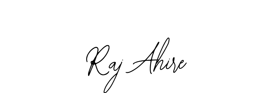 How to make Raj Ahire name signature. Use Bearetta-2O07w style for creating short signs online. This is the latest handwritten sign. Raj Ahire signature style 12 images and pictures png