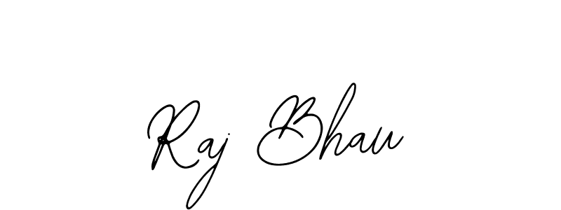 How to make Raj Bhau name signature. Use Bearetta-2O07w style for creating short signs online. This is the latest handwritten sign. Raj Bhau signature style 12 images and pictures png