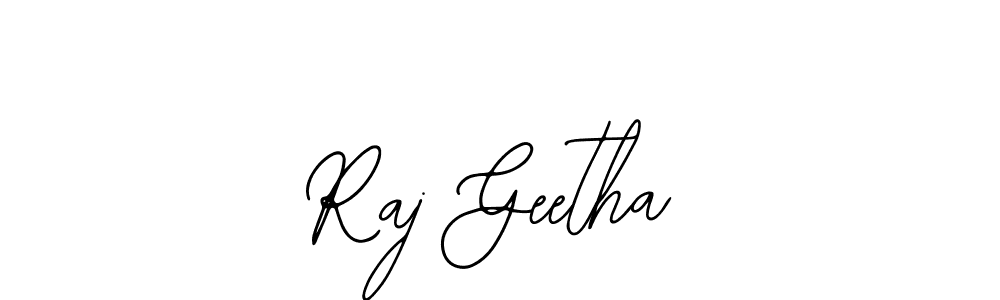 Use a signature maker to create a handwritten signature online. With this signature software, you can design (Bearetta-2O07w) your own signature for name Raj Geetha. Raj Geetha signature style 12 images and pictures png