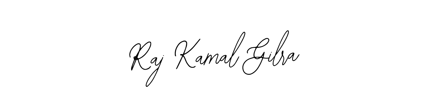 You should practise on your own different ways (Bearetta-2O07w) to write your name (Raj Kamal Gilra) in signature. don't let someone else do it for you. Raj Kamal Gilra signature style 12 images and pictures png