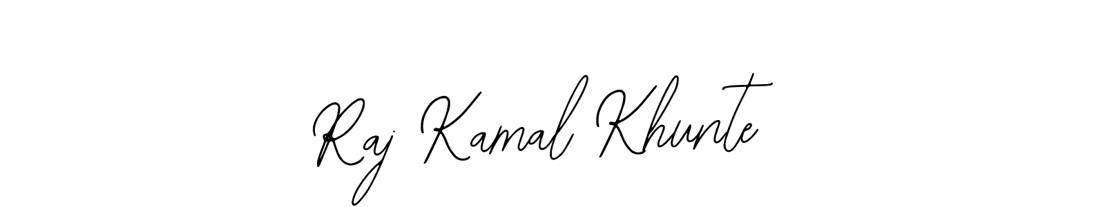 Use a signature maker to create a handwritten signature online. With this signature software, you can design (Bearetta-2O07w) your own signature for name Raj Kamal Khunte. Raj Kamal Khunte signature style 12 images and pictures png