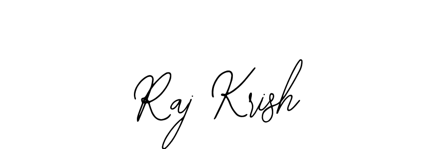 You should practise on your own different ways (Bearetta-2O07w) to write your name (Raj Krish) in signature. don't let someone else do it for you. Raj Krish signature style 12 images and pictures png