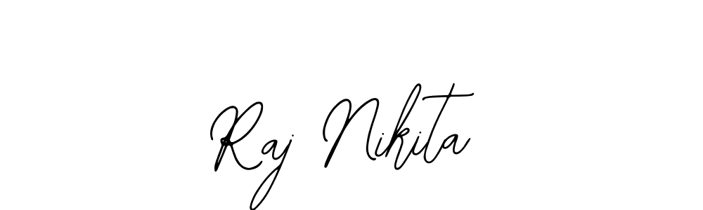 You should practise on your own different ways (Bearetta-2O07w) to write your name (Raj Nikita) in signature. don't let someone else do it for you. Raj Nikita signature style 12 images and pictures png