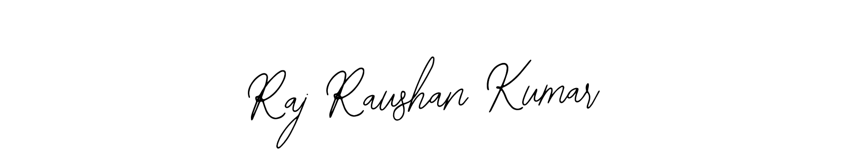 The best way (Bearetta-2O07w) to make a short signature is to pick only two or three words in your name. The name Raj Raushan Kumar include a total of six letters. For converting this name. Raj Raushan Kumar signature style 12 images and pictures png