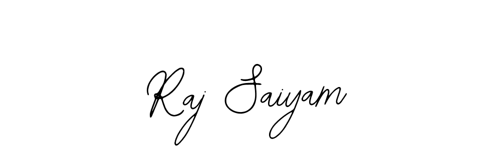 Use a signature maker to create a handwritten signature online. With this signature software, you can design (Bearetta-2O07w) your own signature for name Raj Saiyam. Raj Saiyam signature style 12 images and pictures png