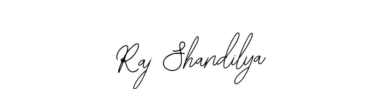 How to make Raj Shandilya name signature. Use Bearetta-2O07w style for creating short signs online. This is the latest handwritten sign. Raj Shandilya signature style 12 images and pictures png