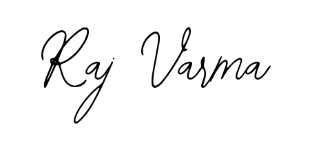 The Bearetta-2O07w typeface gives name Raj Varma a refined look. Suitable for certificates, diplomas, and official verification. Raj Varma signature style 12 images and pictures png