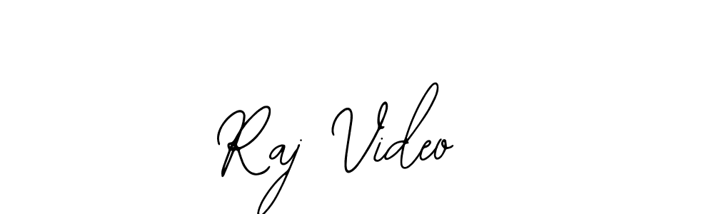 You should practise on your own different ways (Bearetta-2O07w) to write your name (Raj Video ) in signature. don't let someone else do it for you. Raj Video  signature style 12 images and pictures png