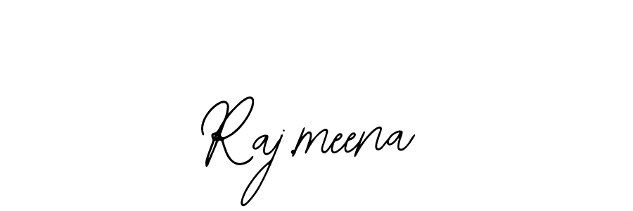 How to make Raj.meena name signature. Use Bearetta-2O07w style for creating short signs online. This is the latest handwritten sign. Raj.meena signature style 12 images and pictures png