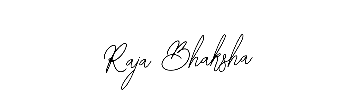 Use a signature maker to create a handwritten signature online. With this signature software, you can design (Bearetta-2O07w) your own signature for name Raja Bhaksha. Raja Bhaksha signature style 12 images and pictures png