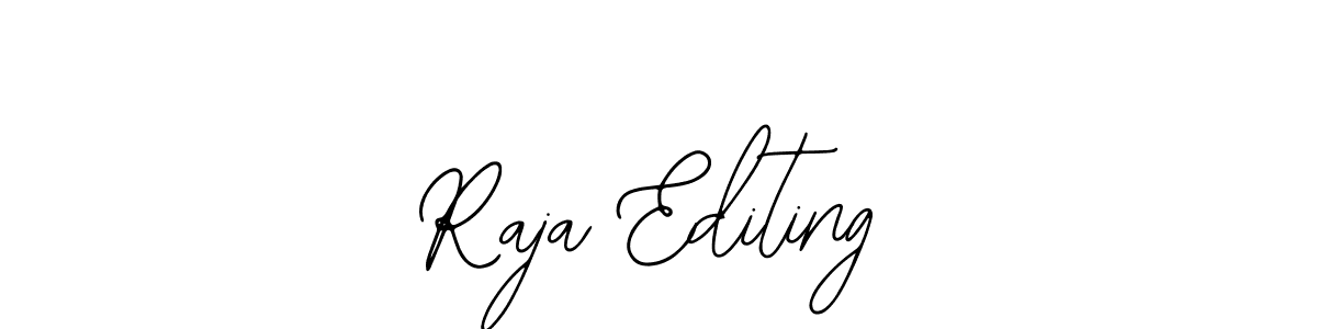 The best way (Bearetta-2O07w) to make a short signature is to pick only two or three words in your name. The name Raja Editing include a total of six letters. For converting this name. Raja Editing signature style 12 images and pictures png