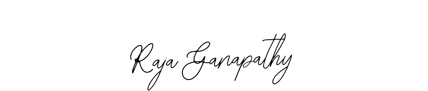 Use a signature maker to create a handwritten signature online. With this signature software, you can design (Bearetta-2O07w) your own signature for name Raja Ganapathy. Raja Ganapathy signature style 12 images and pictures png