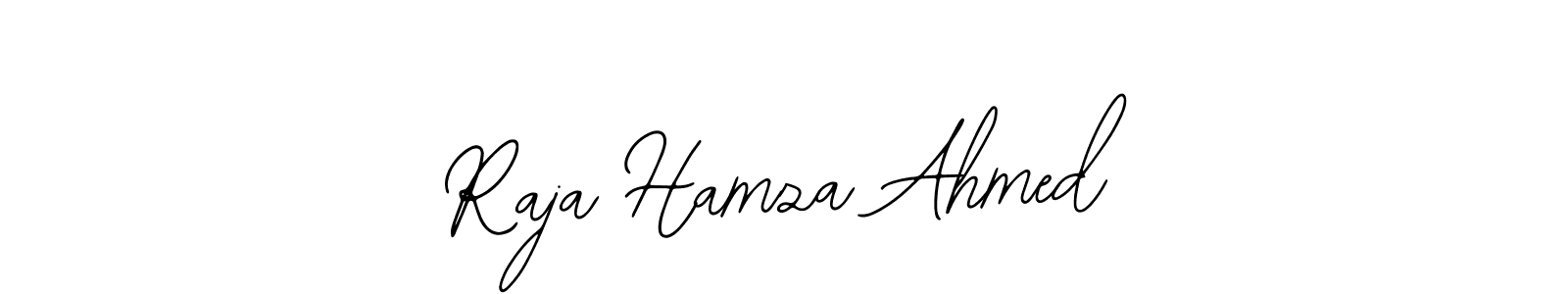 if you are searching for the best signature style for your name Raja Hamza Ahmed. so please give up your signature search. here we have designed multiple signature styles  using Bearetta-2O07w. Raja Hamza Ahmed signature style 12 images and pictures png