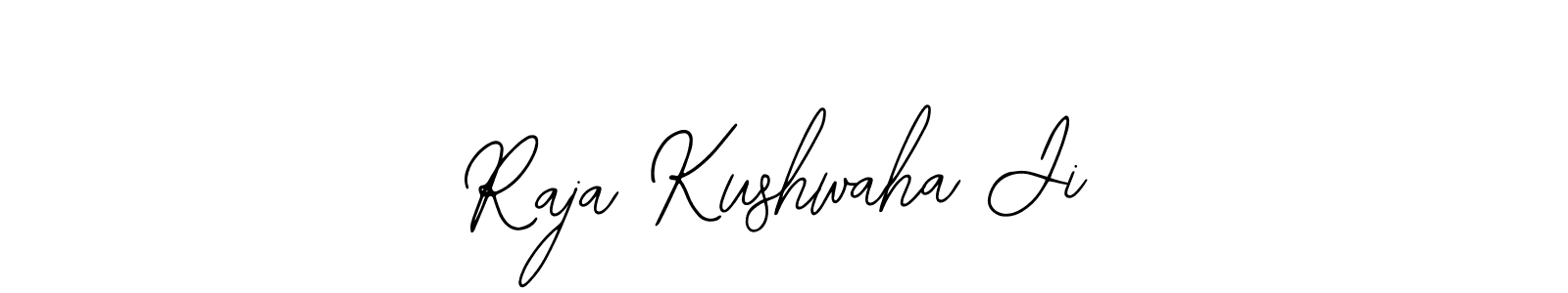 How to make Raja Kushwaha Ji name signature. Use Bearetta-2O07w style for creating short signs online. This is the latest handwritten sign. Raja Kushwaha Ji signature style 12 images and pictures png