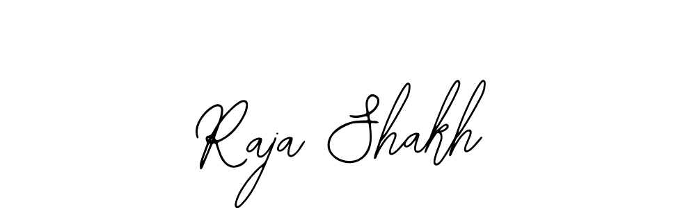 How to make Raja Shakh name signature. Use Bearetta-2O07w style for creating short signs online. This is the latest handwritten sign. Raja Shakh signature style 12 images and pictures png
