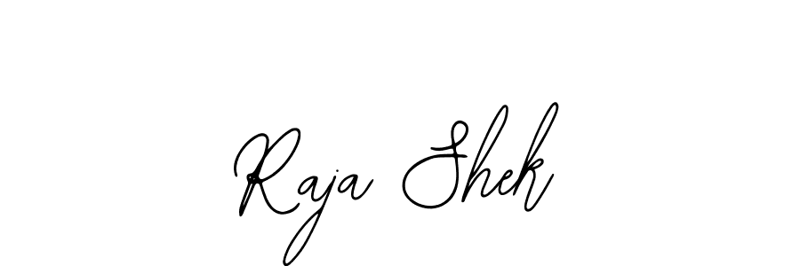 You should practise on your own different ways (Bearetta-2O07w) to write your name (Raja Shek) in signature. don't let someone else do it for you. Raja Shek signature style 12 images and pictures png