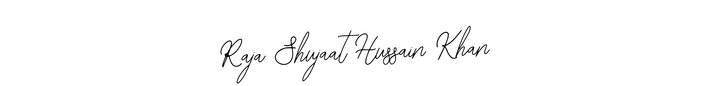 Use a signature maker to create a handwritten signature online. With this signature software, you can design (Bearetta-2O07w) your own signature for name Raja Shujaat Hussain Khan. Raja Shujaat Hussain Khan signature style 12 images and pictures png