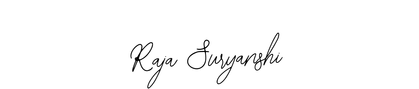 Use a signature maker to create a handwritten signature online. With this signature software, you can design (Bearetta-2O07w) your own signature for name Raja Suryanshi. Raja Suryanshi signature style 12 images and pictures png