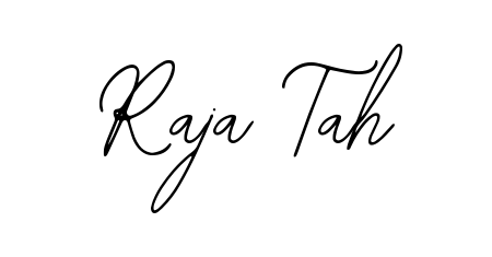 Create an unforgettable impression when signing with Raja Tah name styled in Bearetta-2O07w typography. 100% free online generator. Raja Tah signature style 12 images and pictures png