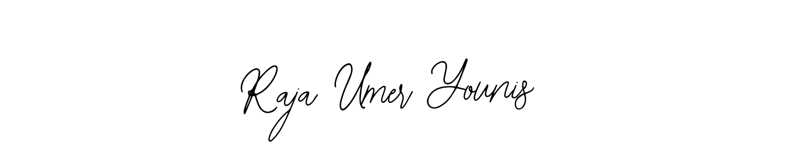 How to make Raja Umer Younis name signature. Use Bearetta-2O07w style for creating short signs online. This is the latest handwritten sign. Raja Umer Younis signature style 12 images and pictures png