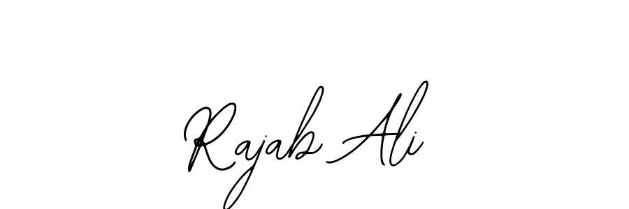 How to make Rajab Ali name signature. Use Bearetta-2O07w style for creating short signs online. This is the latest handwritten sign. Rajab Ali signature style 12 images and pictures png