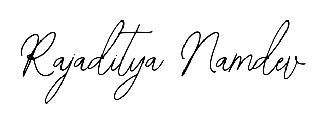 Personalize your online presence with Rajaditya Namdev signature rendered in elegant Bearetta-2O07w font. Great for website footers and blogs. Rajaditya Namdev signature style 12 images and pictures png