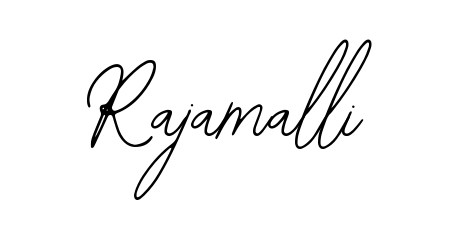 A sleek calligraphic signature for name Rajamalli utilizing Bearetta-2O07w styling. Great for adding personal signatures to photos and art. Rajamalli signature style 12 images and pictures png
