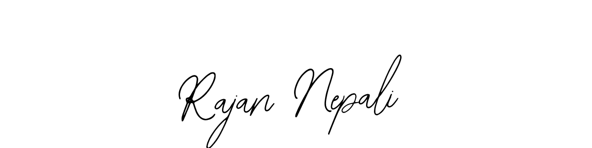 How to make Rajan Nepali name signature. Use Bearetta-2O07w style for creating short signs online. This is the latest handwritten sign. Rajan Nepali signature style 12 images and pictures png